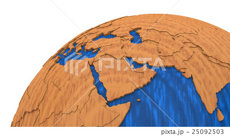 Middle East on wooden Earth 25092503