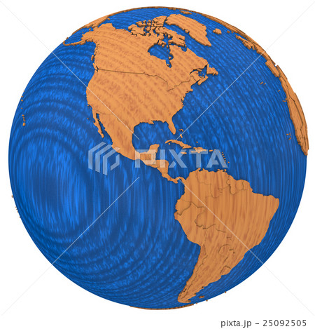 Americas on wooden Earth 25092505