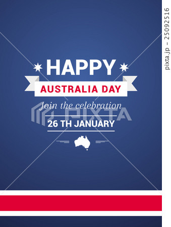 Greeting card for Australia Day in blue colors Greeting card for Australia Day in blue colors 25092516