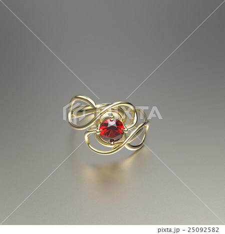 Wedding ring with diamond. 3D illustration Wedding ring with diamond. 3D illustration 25092582