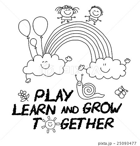 Play Learn and grow together Vector image 25093477