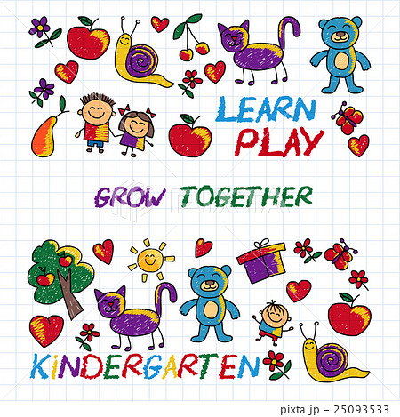 Play Learn and grow together Vector image Play Learn and grow together Vector image 25093533