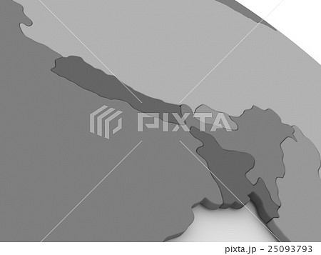 Nepal and Bhutan on grey 3D map Nepal and Bhutan on grey 3D map 25093793