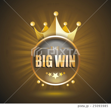 Big Win gold sign for  casino, poker, roulette 25093985