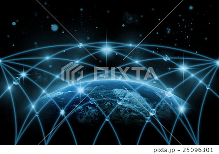 Part of earth with network line and point on the star and Milky Way background, Internet Network concept, Elements of this image furnished by NASA Part of earth with network line and point on the star and Milky Way background, Internet Network concept, Elements of this image furnished by NASA 25096301