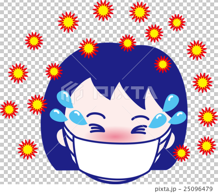 花粉症の女の子01　風邪予防・インフルエンザ 25096479
