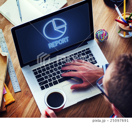 Pie Chart Diagram Graphic Icon Finance Concept 25097691