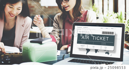 Booking Ticket Online Flight Travel Concept Booking Ticket Online Flight Travel Concept 25098553