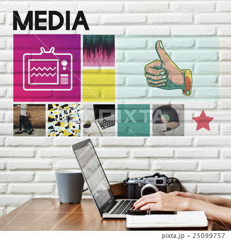 Media Digital Information Internet Social Online Concept 25099757