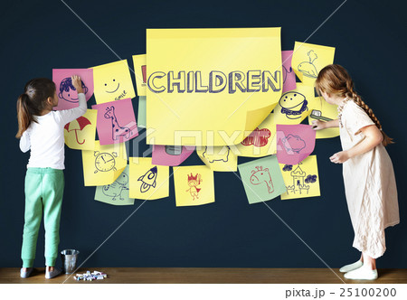 Children Playful Happiness Enjoyment Childhood Concept 25100200