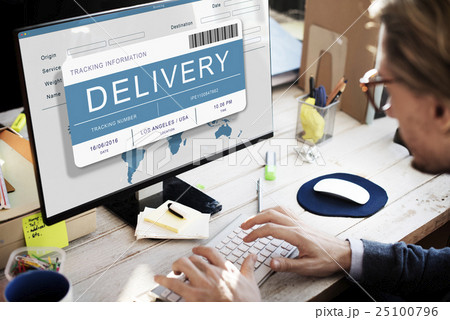 Logistics Delivery Cargo Freight Shipment Concept Logistics Delivery Cargo Freight Shipment Concept 25100796