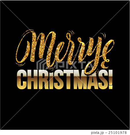 Christmas card Gold sparkles on black background Christmas card Gold sparkles on black background 25101978