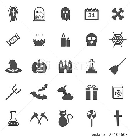Halloween icons on white background Halloween icons on white background 25102603