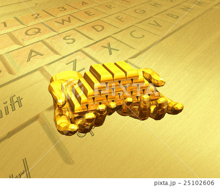 純金の金塊地金 25102606