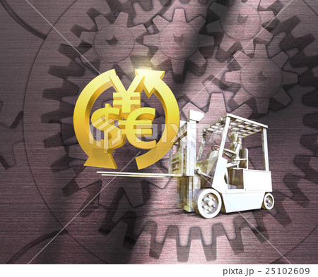 フォークリフトで運ぶ外国為替システム 25102609
