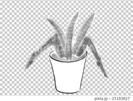 元気のない観葉植物イラスト インテリアのイメージ のイラスト素材 25103627 Pixta