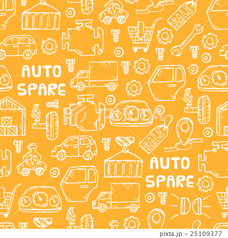 auto spare parts pattern 25109377