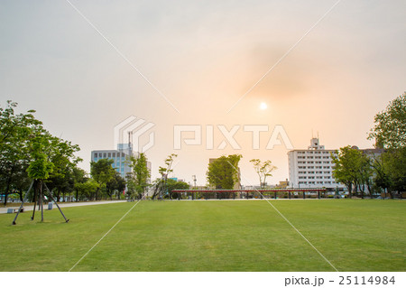 Central park at evening time, Japan. Central park at evening time, Japan. 25114984