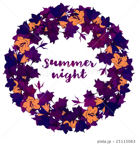 Circle pattern with bellflowers. Round 25115063