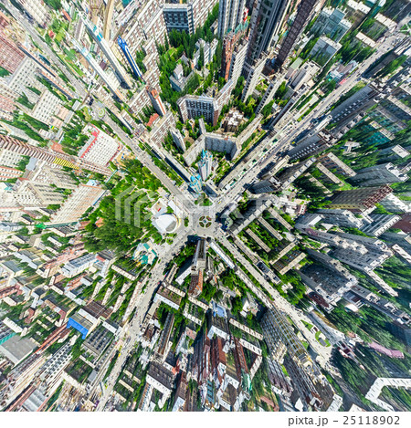 Aerial city view. Urban landscape. Copter shot Aerial city view. Urban landscape. Copter shot 25118902