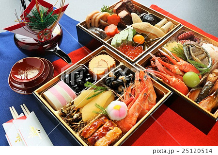 正月 新年のおせち料理 正月 新年のおせち料理 25120514