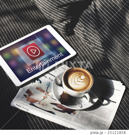 Digital Music Streaming Multimedia Entertainment Online Concept Digital Music Streaming Multimedia Entertainment Online Concept 25121858