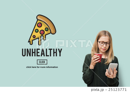 Calories Junk Food Unhealthy Obesity Concept 25123771