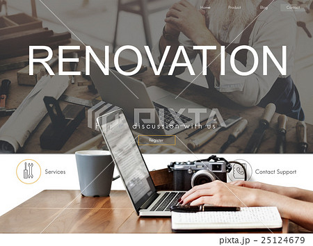 Renovation Repair Construction Design Website Concept 25124679