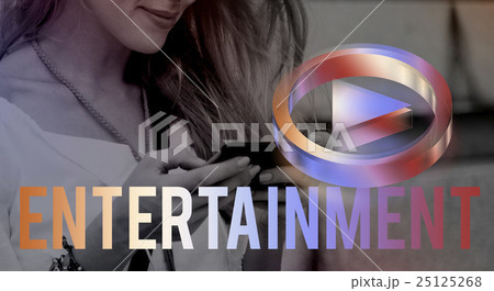 Digital Music Streaming Online Entertainment Media Concept 25125268