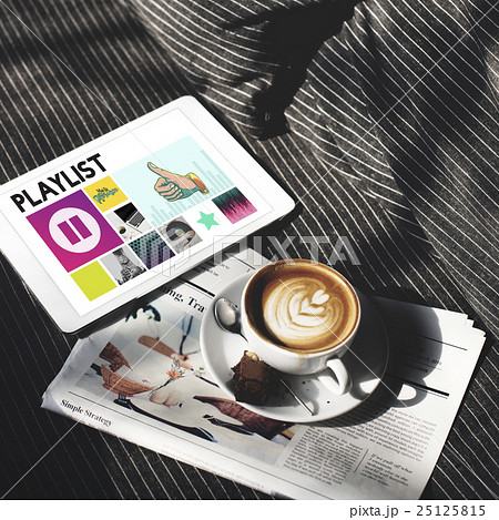 Media Player Audio Entertainment Streaming Concept Media Player Audio Entertainment Streaming Concept 25125815