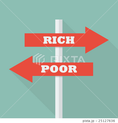 Street sign with words Rich and Poor 25127636