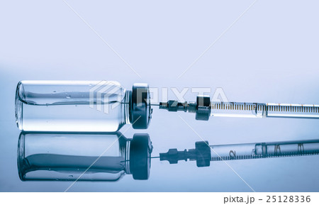 medicament in a glass vial and syringe 25128336
