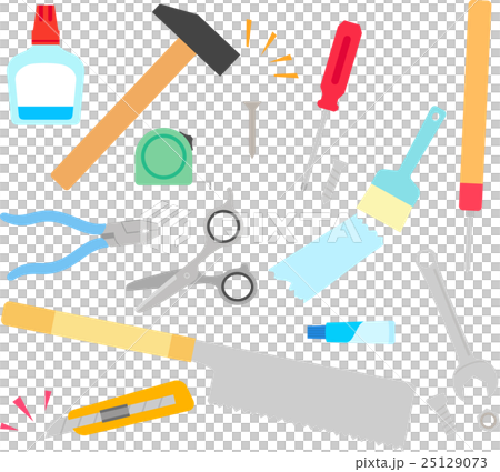 DIY、日曜大工の道具のイラストセット DIY、日曜大工の道具のイラストセット 25129073
