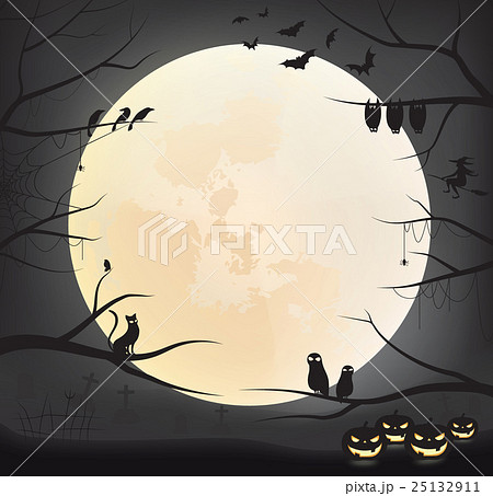 Dark Halloween background with Moon. Dark Halloween background with Moon. 25132911
