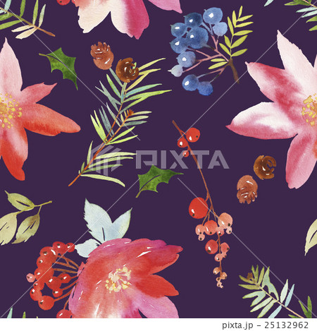 Watercolor seamless Christmas pattern Watercolor seamless Christmas pattern 25132962