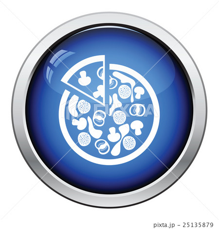 Pizza on plate icon 25135879