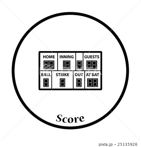 Baseball scoreboard icon 25135926