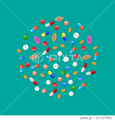 Different colorful medical pills capsules tablets Different colorful medical pills capsules tablets 25137691