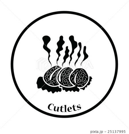 Smoking cutlet icon Smoking cutlet icon 25137995