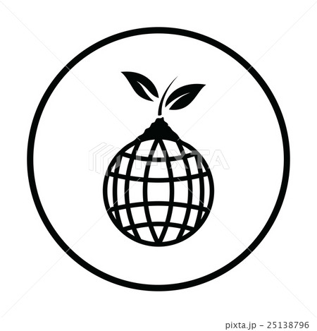 Planet with sprout icon 25138796