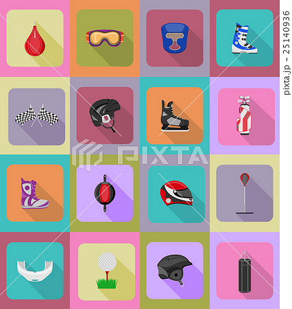 sport game equipment flat icon vector illustration sport game equipment flat icon vector illustration 25140936
