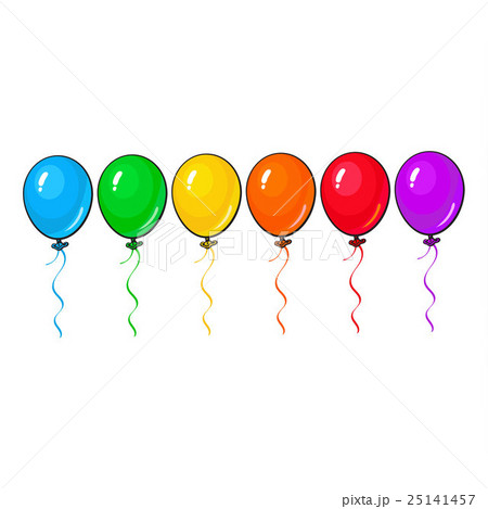 Set of colorful balloons isolated on white 25141457