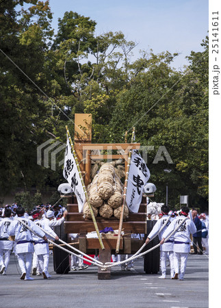 初穂曵きの風景 伊勢神宮の行事 伊勢神宮の神嘗祭 陸曳き 初穂曵きの風景 伊勢神宮の行事 伊勢神宮の神嘗祭 陸曳き 25141611