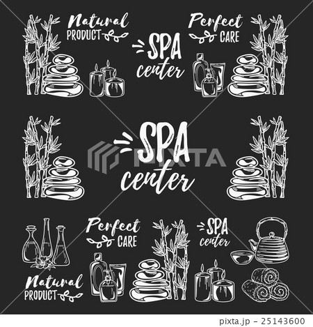 Hand drawn vector pattern SPA and Beauty Hand drawn vector pattern SPA and Beauty 25143600