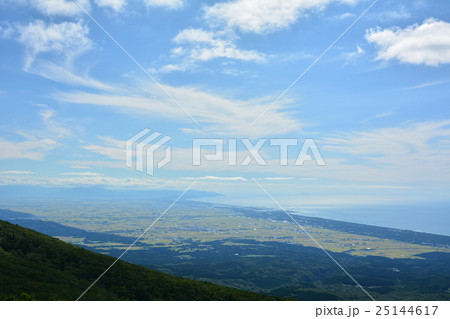 鉾立展望台 秋田県の写真素材