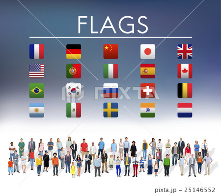 Flag Countries Foreign International Symbol Concept 25146552