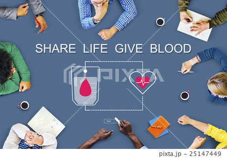 Blood Donation Give Life Transfusion Sangre Concept 25147449