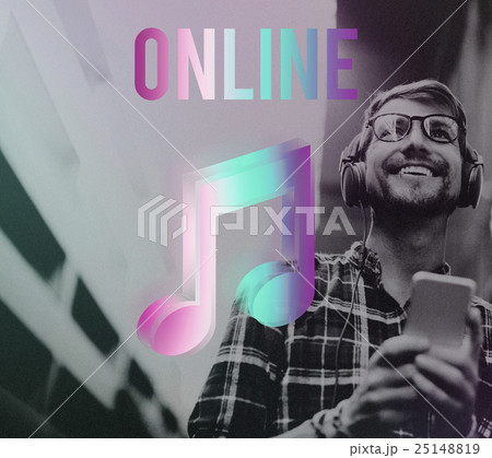 Digital Music Streaming Online Entertainment Media Concept 25148819