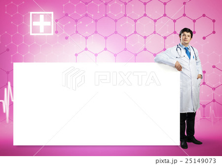 Doctor with banner Doctor with banner 25149073