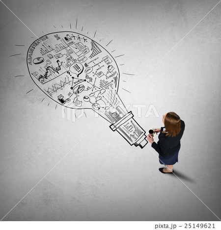 Businesswoman with coffee cup Businesswoman with coffee cup 25149621